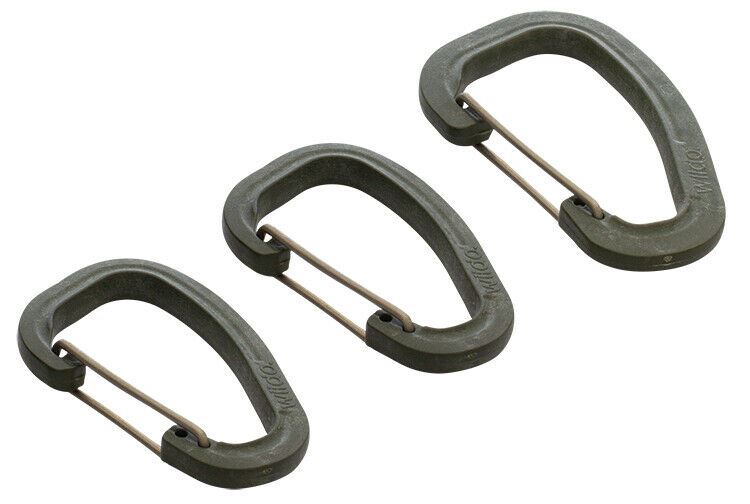 Ensemble de mousquetons Wildo authentiques OD 3 pièces Clips robustes et légers