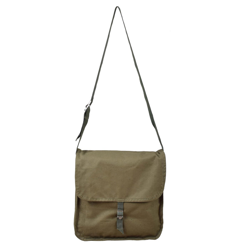 Sac à bandoulière olive original de l'armée bulgare avec bandoulière réglable pour voyage en plein air NEUF