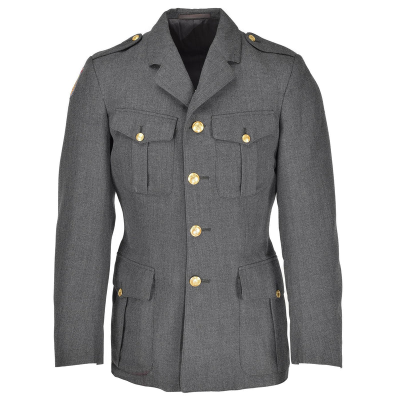 Veste d'uniforme danoise authentique, uniforme militaire gris de l'armée, tenue d'officier