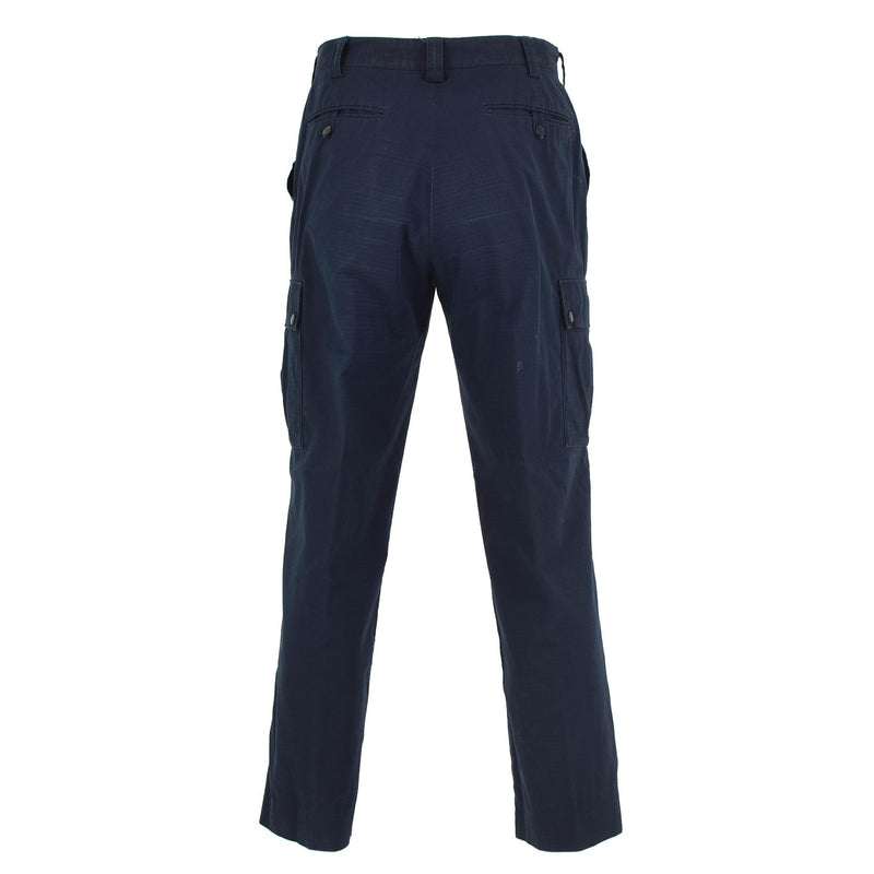 Pantalon de police britannique original, pantalon d'uniforme durable en ripstop bleu excédentaire