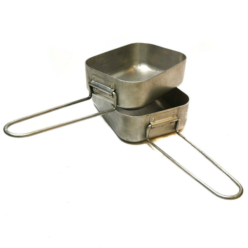 Gamelles en aluminium originales de l'armée néerlandaise Kit de cuisine Cuisinière Équipement militaire Bushcraft