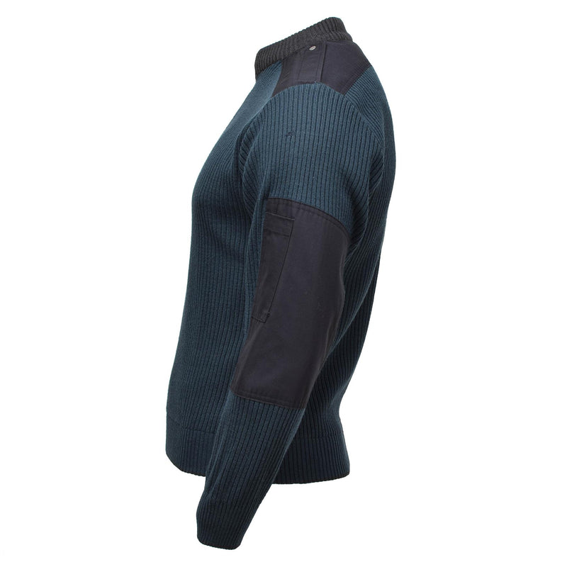 Pull militaire néerlandais original, pull de sport d'hiver, pull pour temps froid, bleu