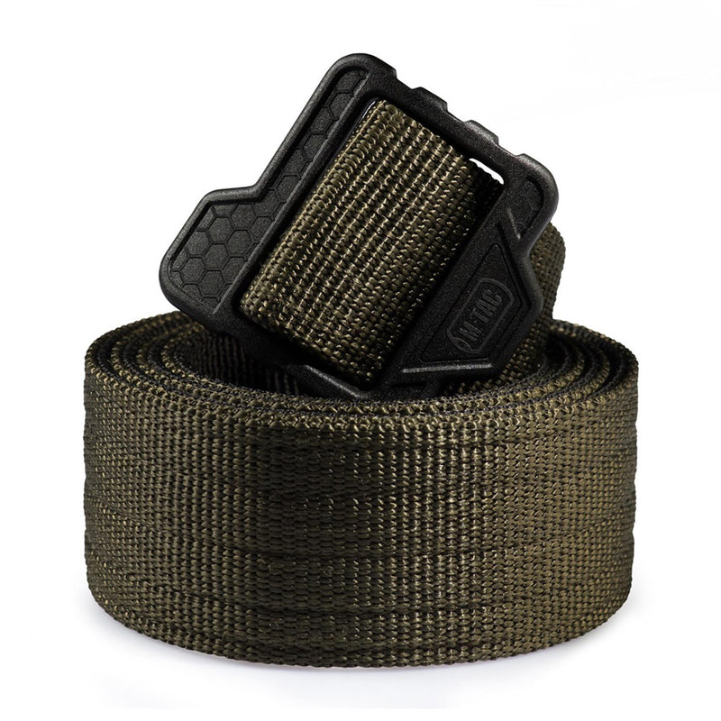 Ceinture de combat tactique de style militaire M-TAC en toile avec boucle à dégagement rapide Olive