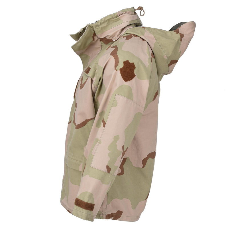 Veste de pluie originale de l'armée hongroise, camouflage de combat, imperméable, à capuche, pour le désert