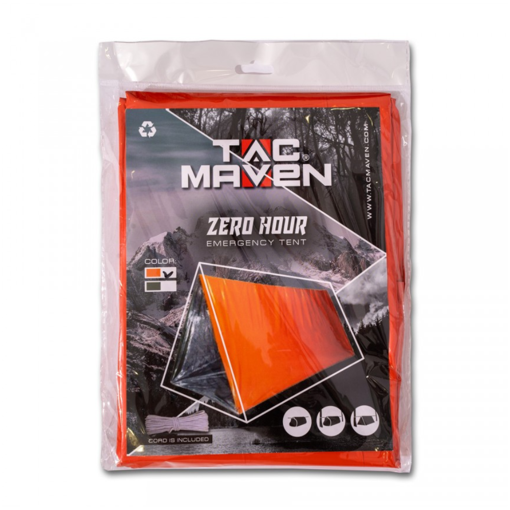 TAC MAVEN Zero Hour Tente d'urgence Abri de survie thermique 150 x 240 cm
