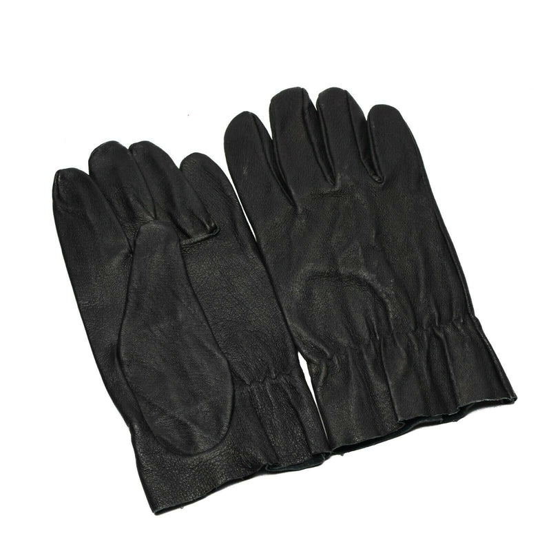 Gants de combat en cuir d'origine de l'armée tchèque. Cuir véritable noir NEUF