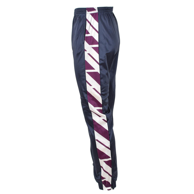 Pantalon de survêtement d'école militaire français original pantalon de sport rayé course randonnée