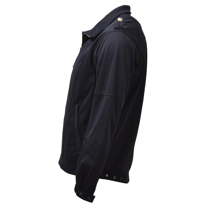 Veste de combat originale de l'armée allemande à fermeture éclair noire softshell col haut NEUF