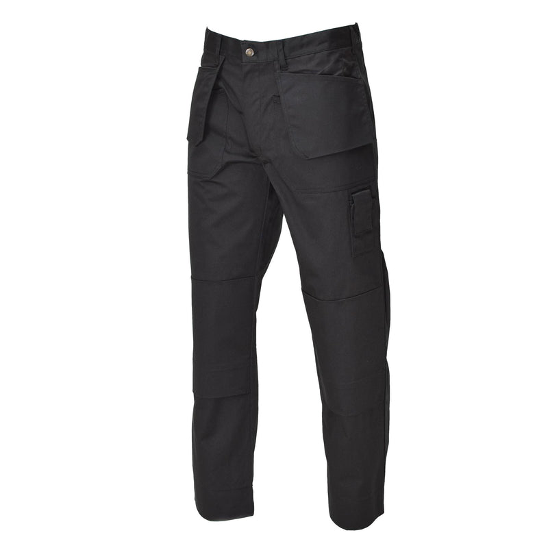Pantalon cargo de travail militaire belge original, genoux renforcés et durables, noir, NEUF