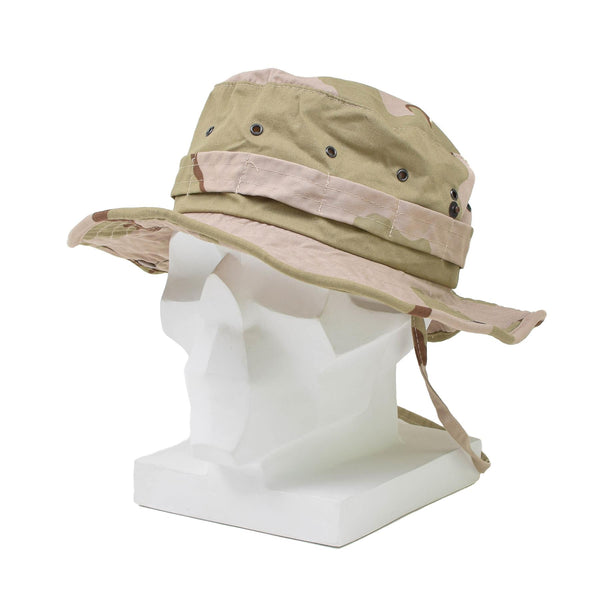 Chapeau de brousse militaire néerlandais d'origine DPM chapeau d'été à large bord camouflage désert NEUF
