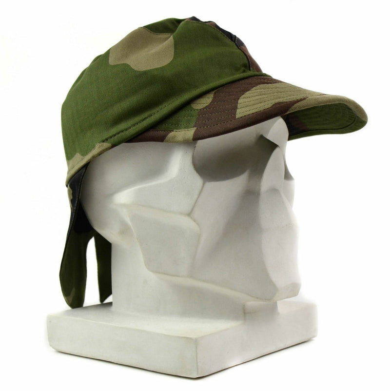Véritable casquette de combat de l'armée française Chapeau queue de pie camouflage CCE avec rabat de cou