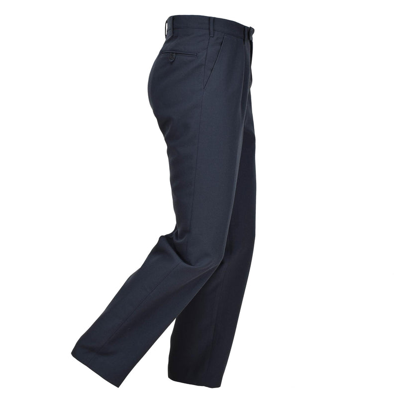 Pantalon bleu de l'armée suédoise d'origine, pantalon classique formel, uniforme avec fermeture éclair, NEUF