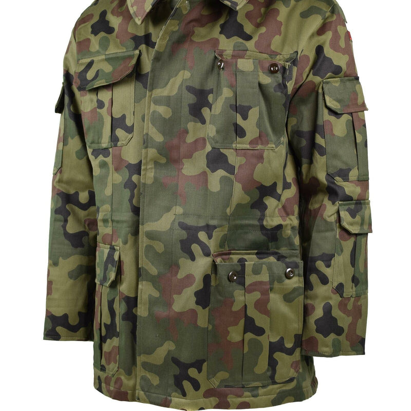 Véritable veste militaire de combat parka de l'armée polonaise camouflage panthère BDU surplus NEUF