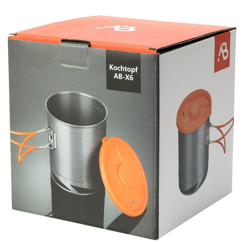 A.Blochl AB-X6 marmite 1 litre camping randonnée trekking chauffage rapide aluminium gris NEUF