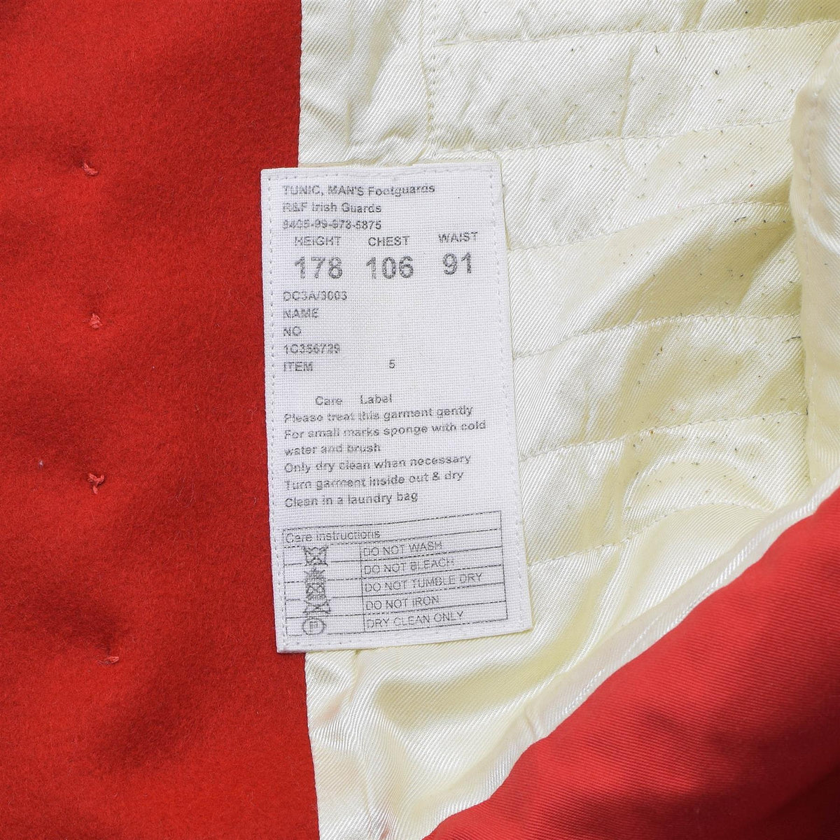 Véritable veste de l'armée britannique, tunique uniforme, robe rouge, gardes écarlates, cavalerie
