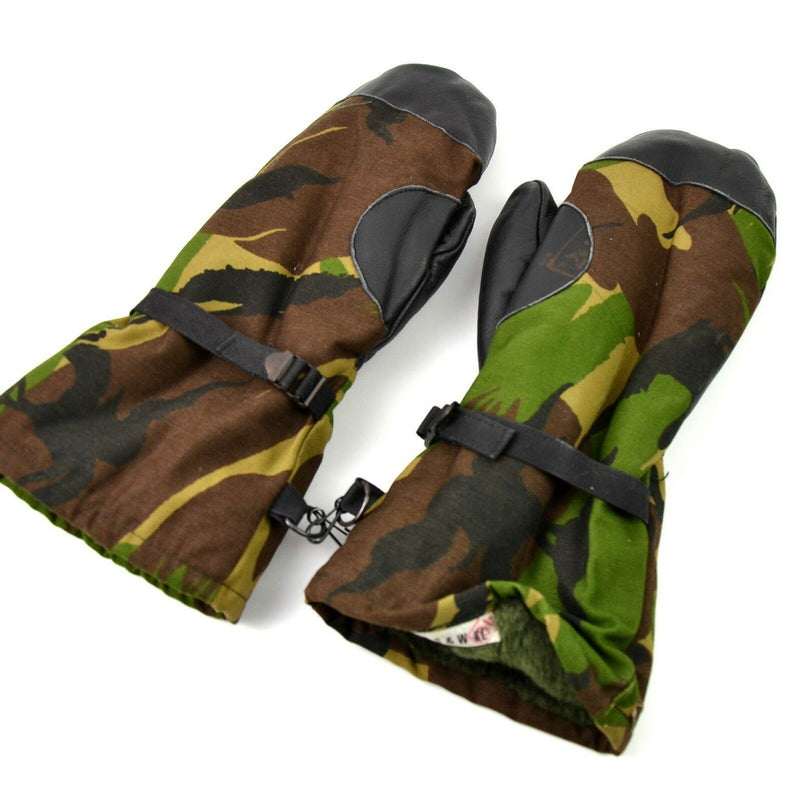 Mitaines originales de camouflage forestier DPM de l'armée néerlandaise. Gants militaires néerlandais