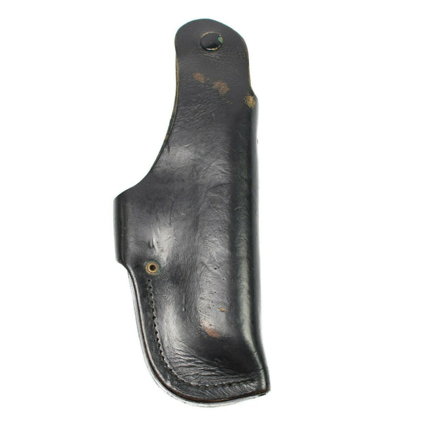 Étui de pistolet de police allemand d'origine en cuir noir
