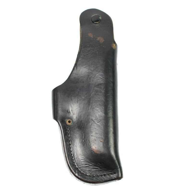 Étui de pistolet de police allemand d'origine en cuir noir