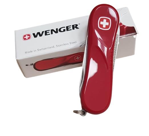 Couteau de poche pliant compact WENGER Evolution 80 en acier inoxydable fabriqué en Suisse NEUF