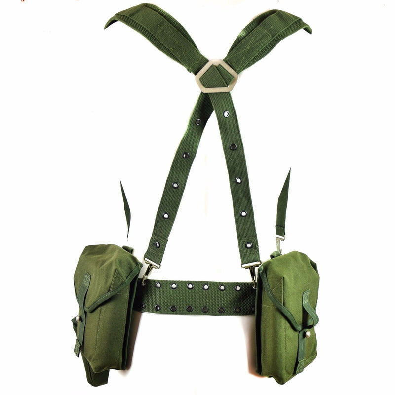 Système de sangles tactiques d'origine de l'armée suédoise 304 avec bretelles en H