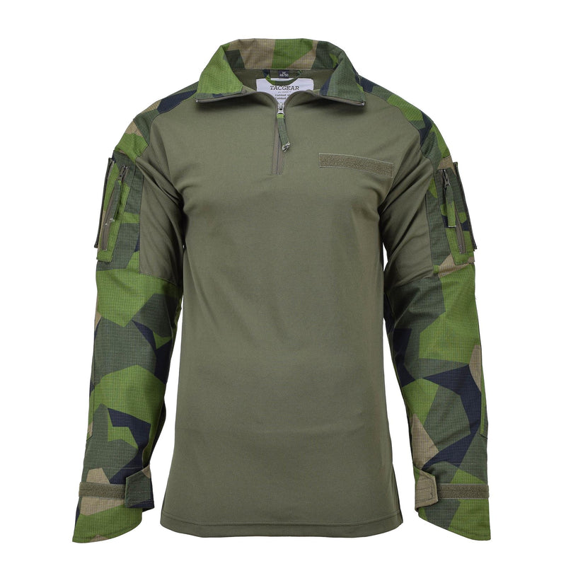 Chemises de combat de style militaire suédois de marque TACGEAR, sous-vêtements camouflage à éclats de terrain