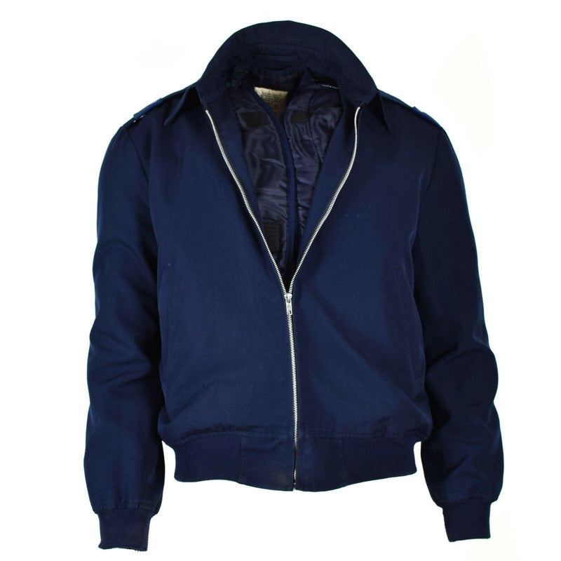 Veste de bombardier bleu de surplus militaire des forces aériennes royales de l'armée britannique originale
