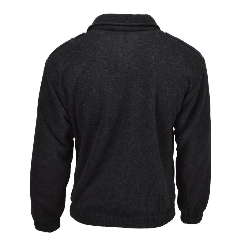 Veste polaire originale de la police militaire néerlandaise, pull chaud, pull d'hiver noir