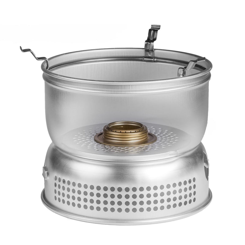 Ensemble de cuisinière pour système de cuisson d'extérieur Trangia avec brûleur à combustible liquide et poêle antiadhésive
