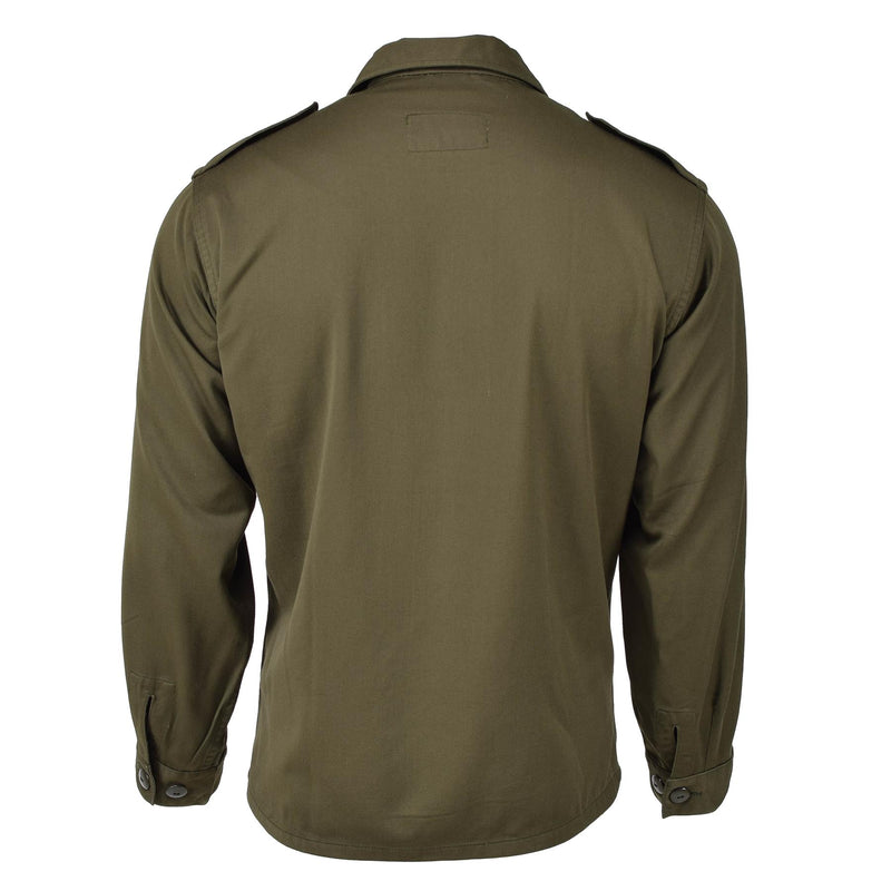 Robe chemise à manches longues d'origine autrichienne militaire olive décontractée légère NEUF