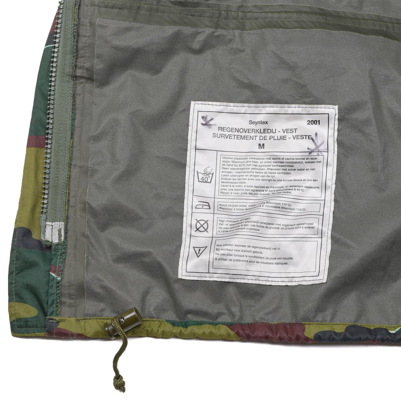 Veste imperméable militaire belge originale, camouflage puzzle, imperméable Seyntex
