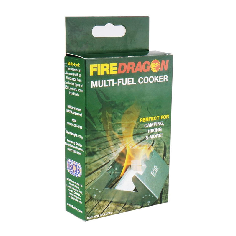 Réchaud pliable BCB FireDragon pour camping, randonnée, extérieur, réchaud compact à combustible solide