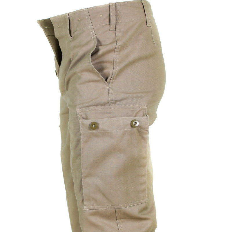 Pantalon de combat en moleskine de l'armée allemande authentique BW Pantalon kaki NEUF