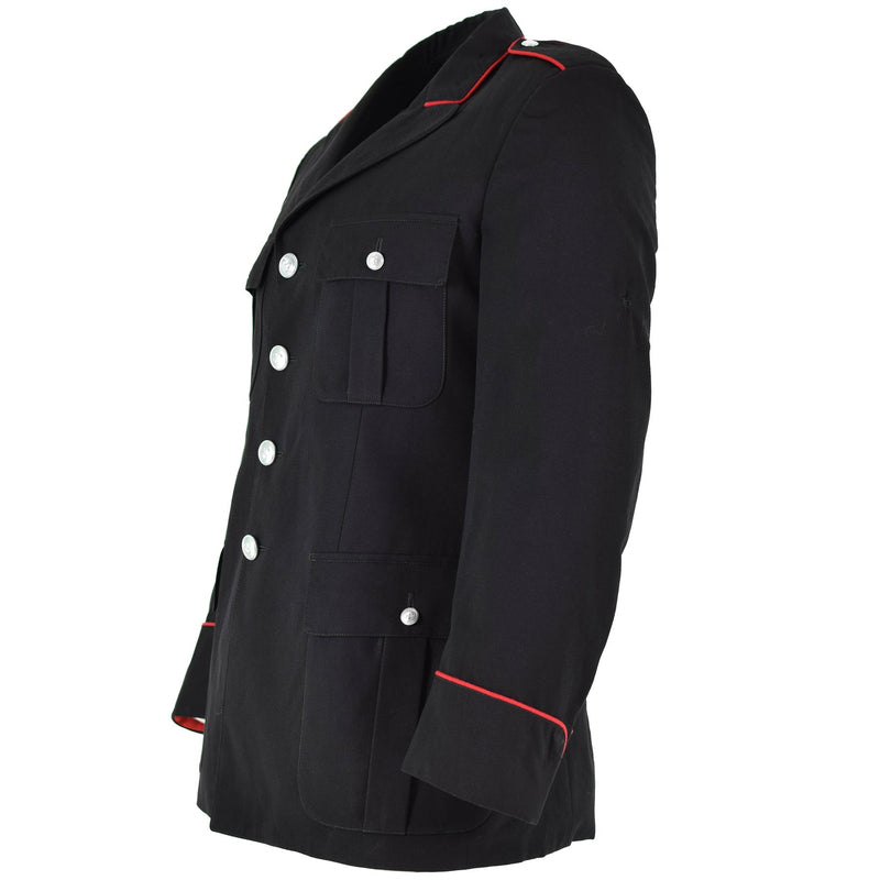 Veste de police militaire italienne originale, uniforme officiel noir formel d'officier