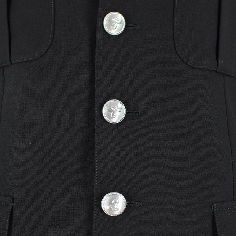 Veste de police militaire italienne originale, uniforme officiel noir formel d'officier