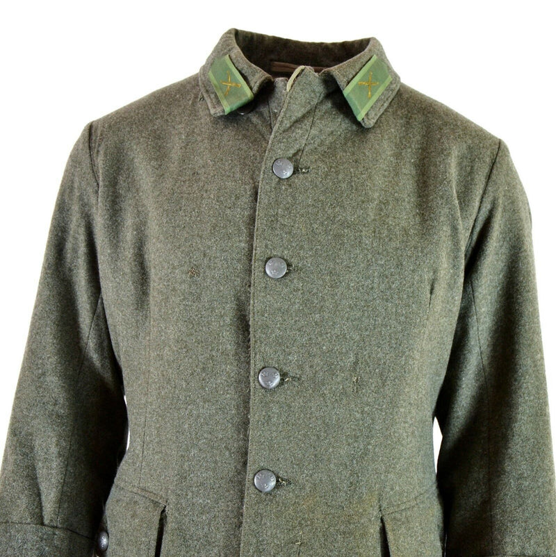 Véritable veste d'uniforme en laine de l'armée suédoise vintage de la Seconde Guerre mondiale M39 gris militaire des années 1940