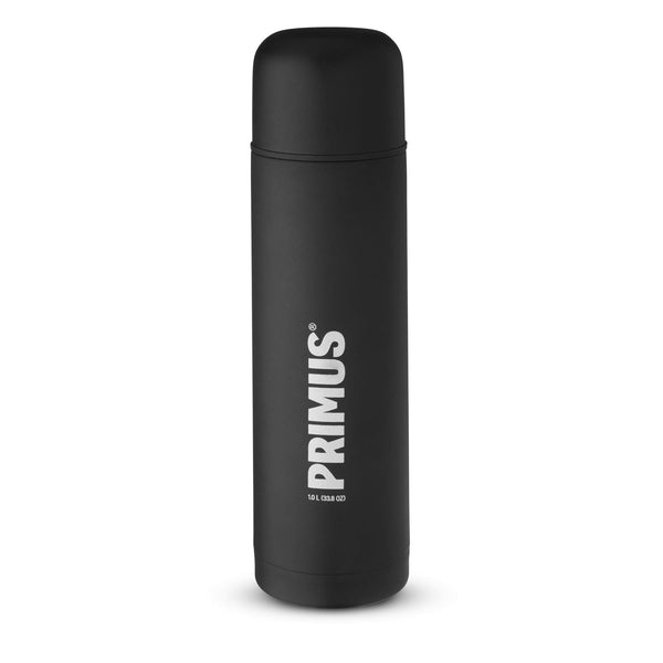 Bouteille isotherme Primus noire mate 1 litre 24 heures de conservation de la chaleur et du froid