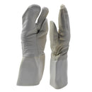 Mitaines militaires doublées originales de la Bundeswehr, conception à 3 doigts, blanc pour temps froid