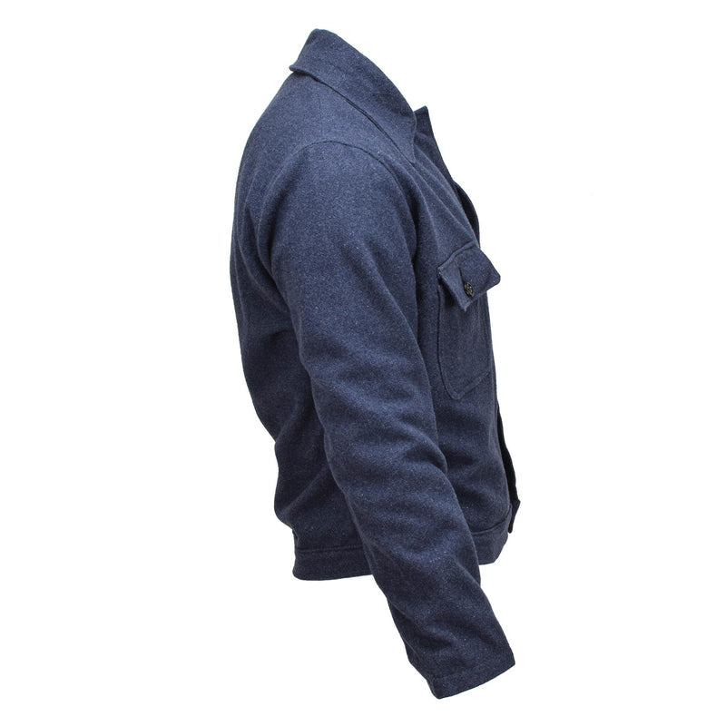 Veste vintage ike originale de l'armée italienne en laine, chemisier, robe, uniforme, bleu