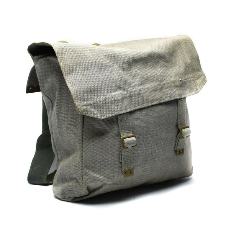 Sac à dos original de l'armée britannique M37 en toile grise, grand sac à dos militaire latéral
