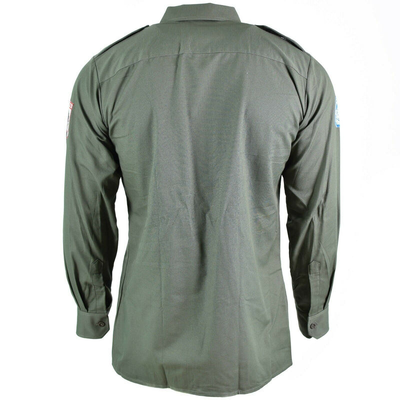 Véritable chemise de l'armée autrichienne OD olive Militaire combat manches longues tropique BDU NEUF