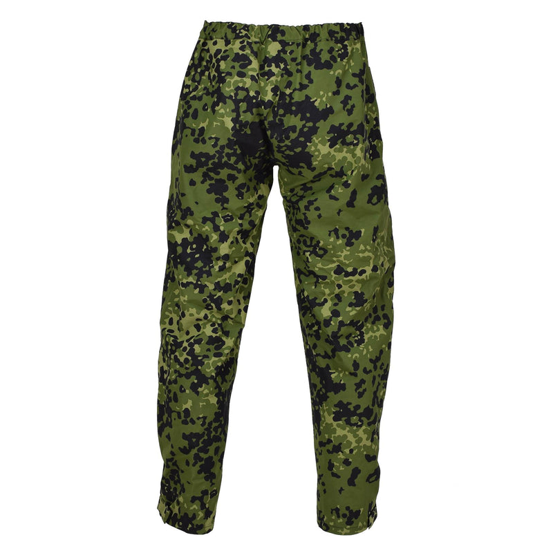 Pantalon de pluie imperméable et élastique d'origine militaire danoise camouflage M84 NEUF