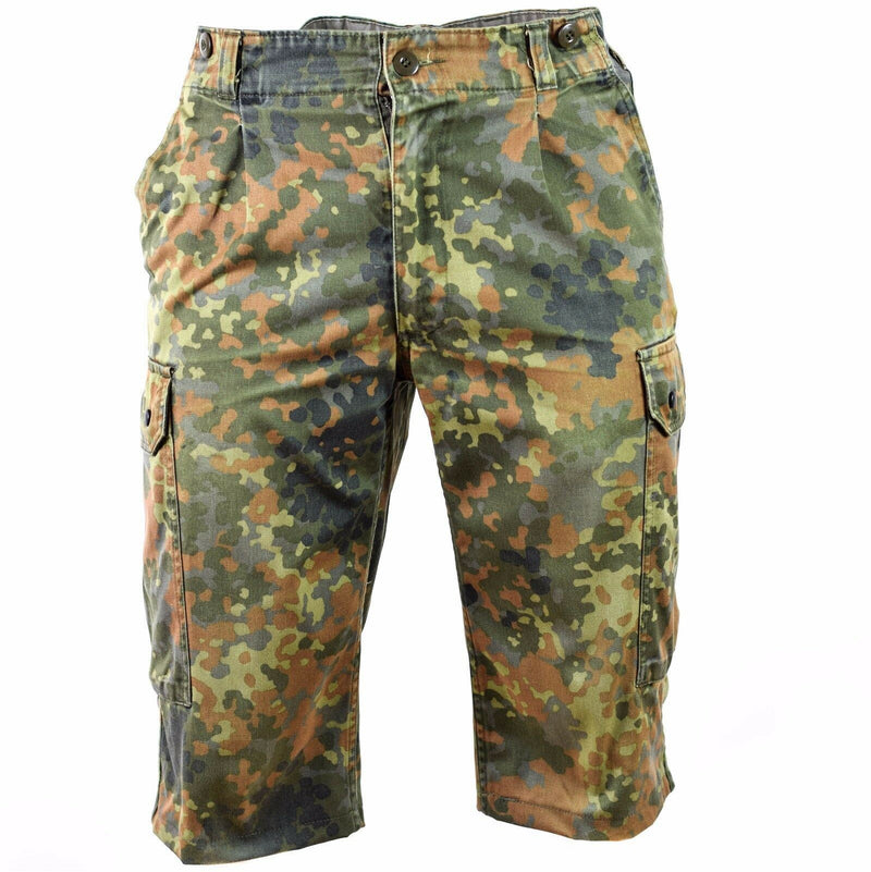 Short de combat original de l'armée allemande, camouflage flecktarn bermuda