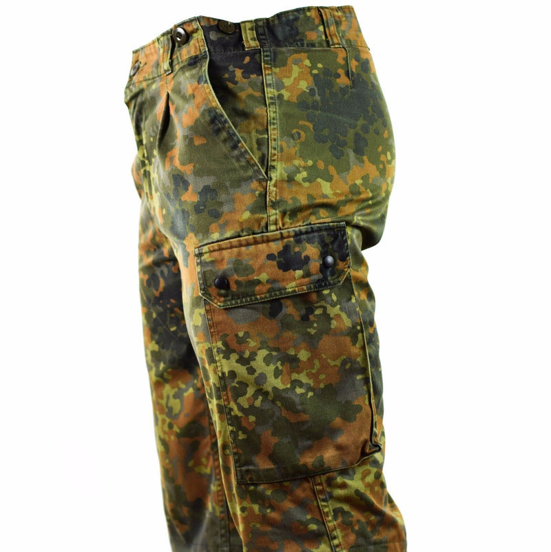 Short de combat original de l'armée allemande, camouflage flecktarn bermuda