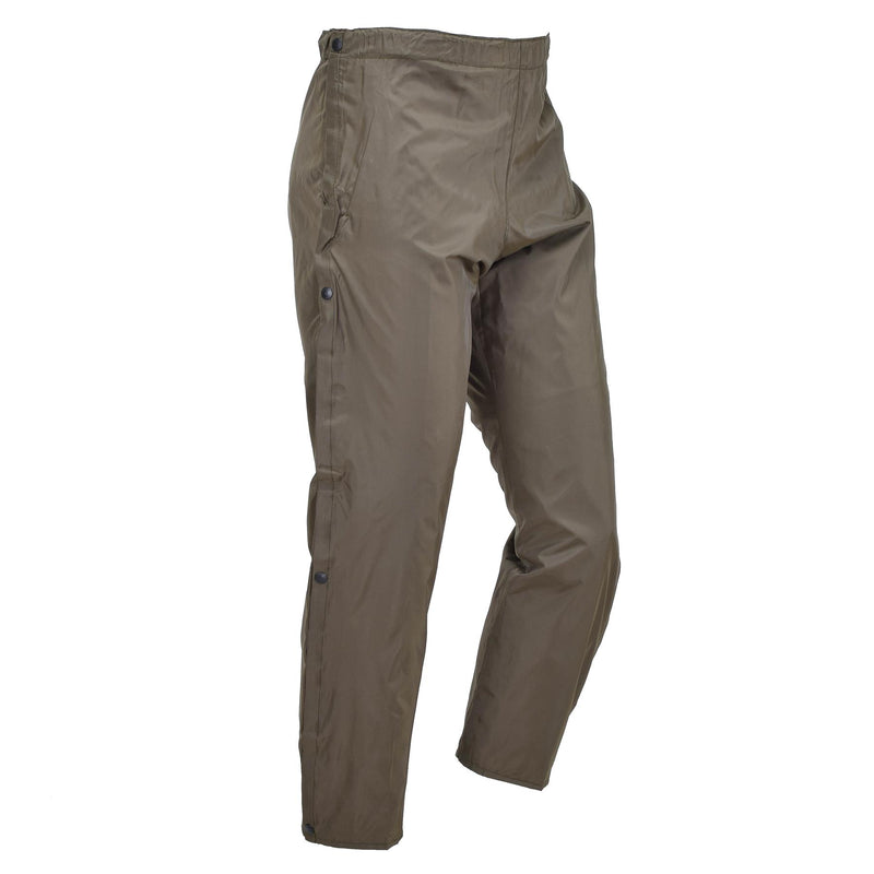 Pantalon de pluie de l'armée de l'air italienne authentique, pantalon imperméable doublé OD NEW