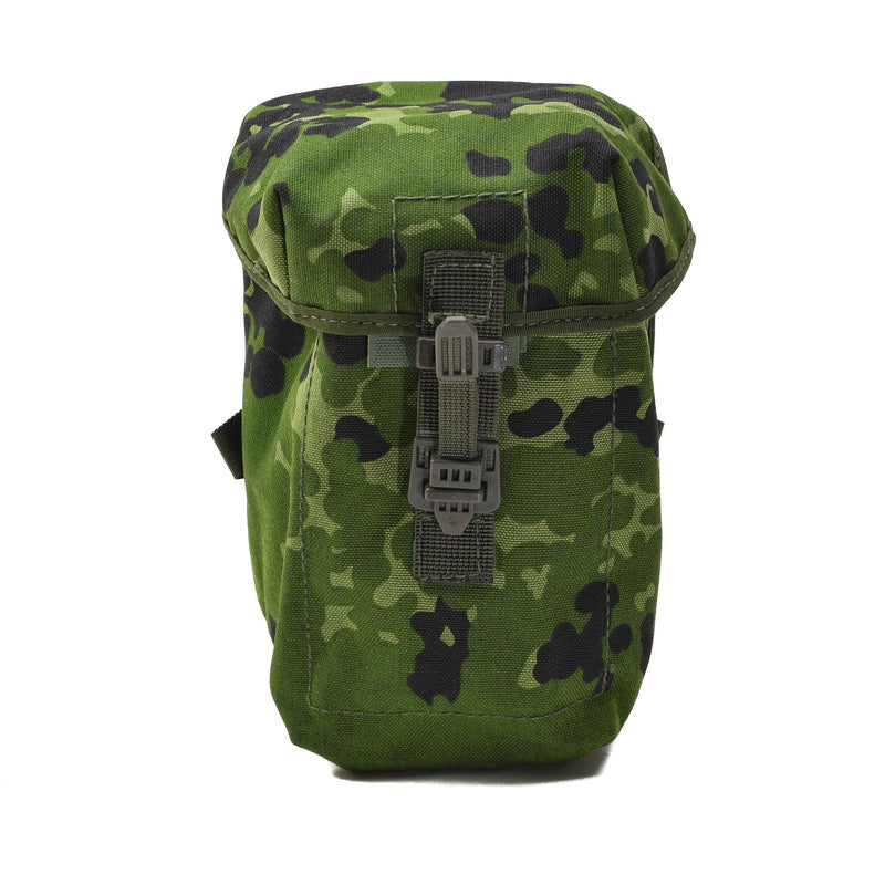 Pochette de gourde militaire danoise originale avec fixation universelle, camouflage DK