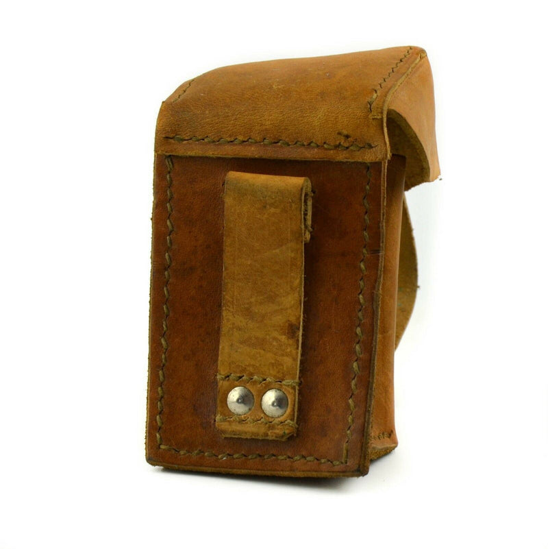 Pochette à munitions en cuir marron d'origine de l'armée tchèque serbe yougoslave