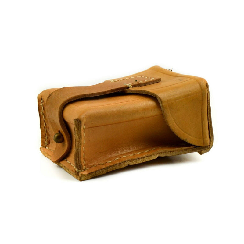Pochette à munitions en cuir marron d'origine de l'armée tchèque serbe yougoslave
