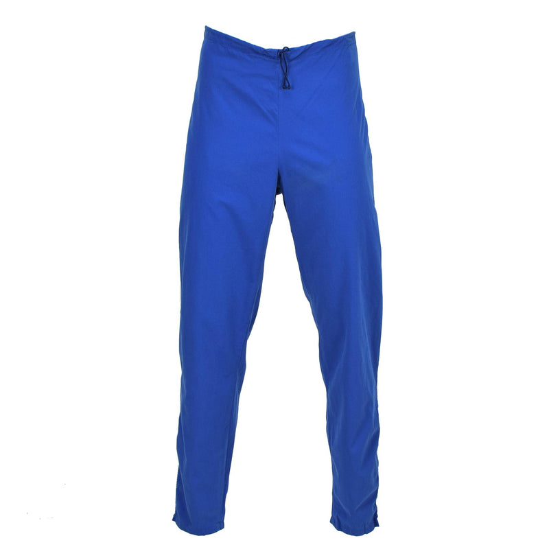 Pantalon de survêtement militaire suédois d'origine, taille réglable, vêtements de travail, bleu