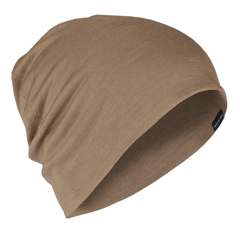 A.Blochl Bonnet en laine mérinos pour le sport, couvre-chef d'extérieur, casquette de montre respirante, coyote