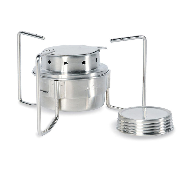 Ensemble de poêle Tatonka Kit de brûleur extérieur multicombustibles Support de casserole compact en acier inoxydable